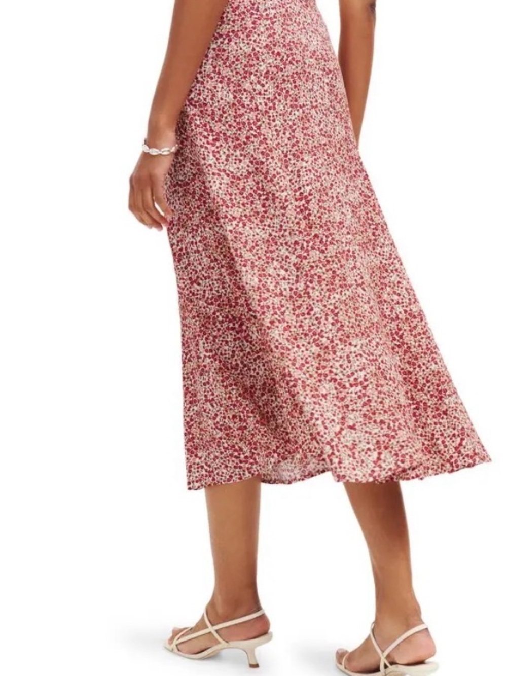 Reformation Red Floral Midi Skirt - Picture 4 of 8